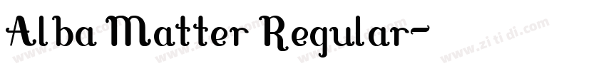 Alba Matter Regular字体转换
